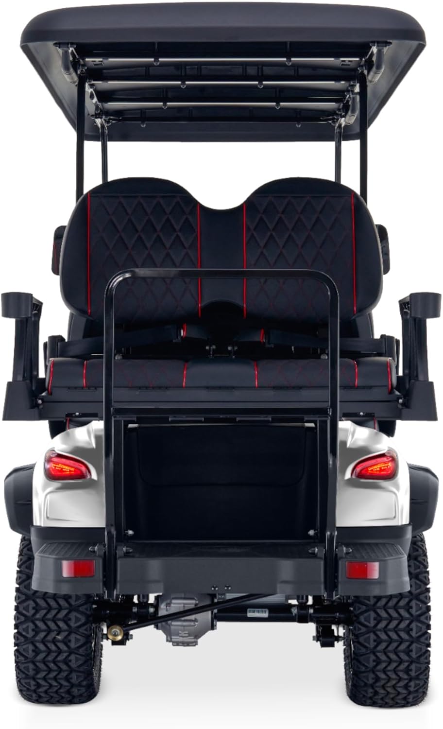 4 Passenger Electric Cart with Lithium Battery, 28 Mile Driving Range, Standard 120V Charging Port, 5,000 Watt Electric Motor, 4 Seats, Golf Cart, UTV, Electric Power Steering, Back Up Cam