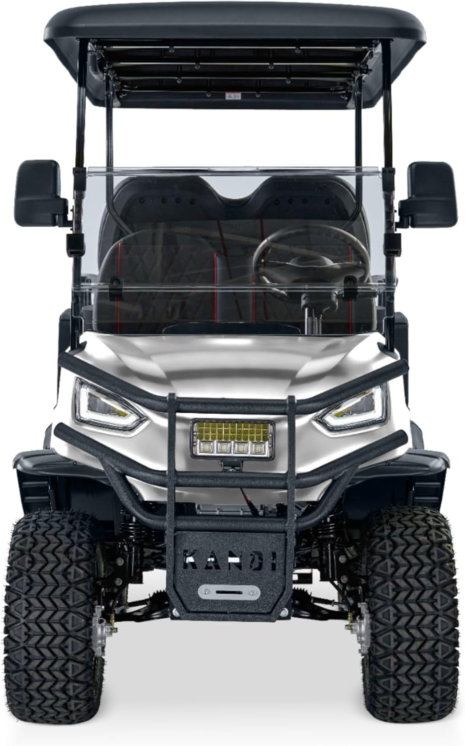 4 Passenger Electric Cart with Lithium Battery, 28 Mile Driving Range, Standard 120V Charging Port, 5,000 Watt Electric Motor, 4 Seats, Golf Cart, UTV, Electric Power Steering, Back Up Cam