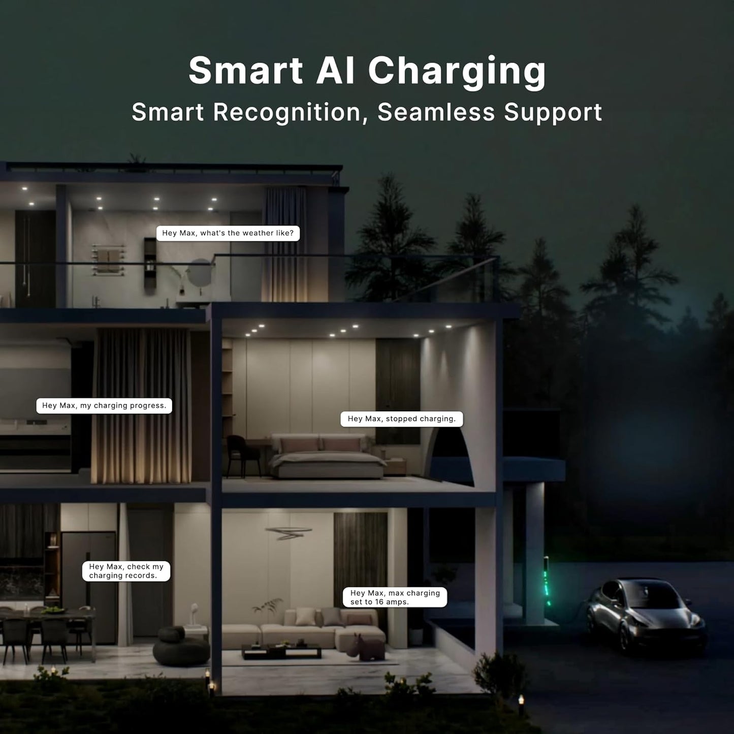 Autel MaxiCharger Level 2 EV Charger up to 40Amp, 240V, Indoor/Outdoor Fast Electric Vehicle Charging Station with Flexible 25-Foot Cable, NEMA 14-50 Plug (White)