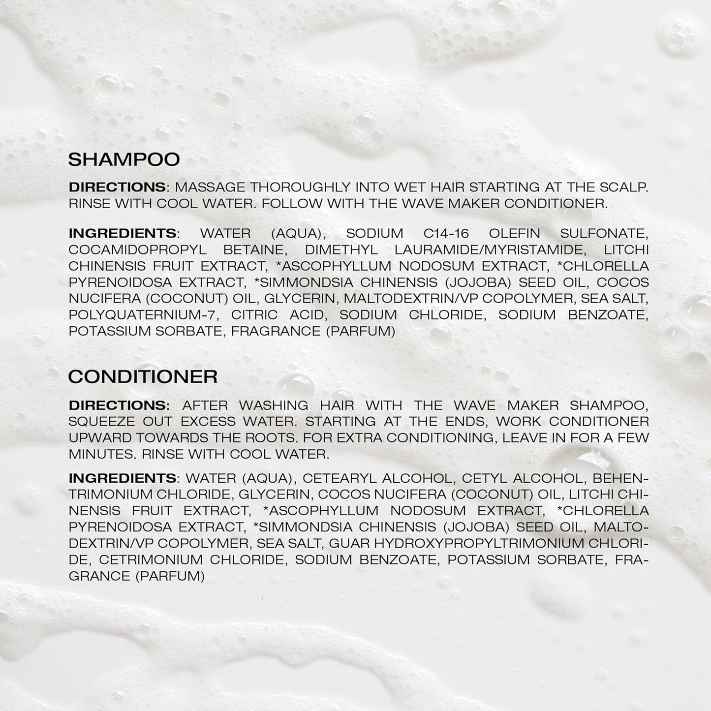 Raw Sugar Shampoo and Conditioner Set, The Wave Maker Hair Care Duo, 18 Fl Oz Each, Enhances Texture, Volume & Shine for Soft, Natural Wavy Curls, No Sulfates & Parabens, Color Safe, Vegan