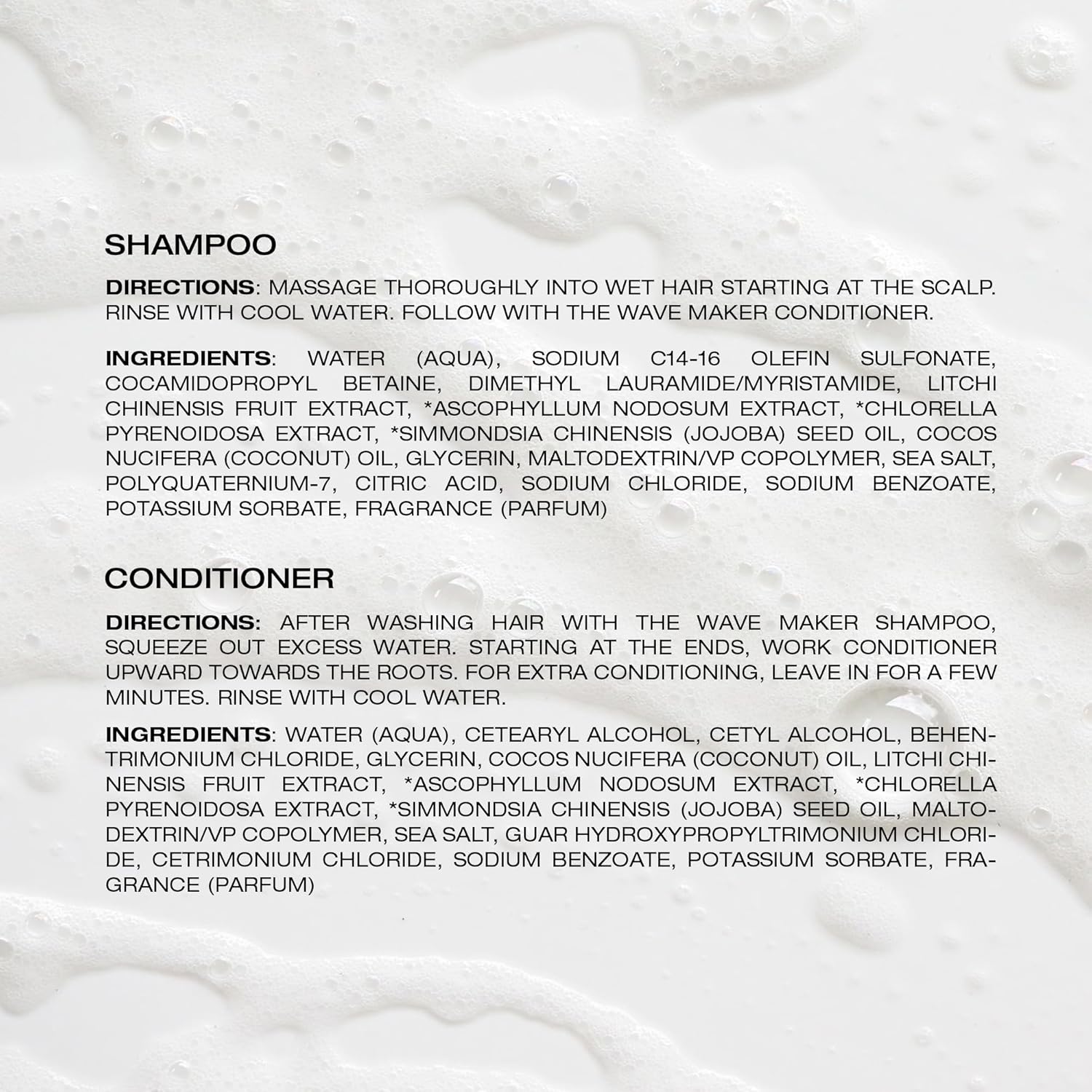 Raw Sugar Shampoo and Conditioner Set, The Wave Maker Hair Care Duo, 18 Fl Oz Each, Enhances Texture, Volume & Shine for Soft, Natural Wavy Curls, No Sulfates & Parabens, Color Safe, Vegan